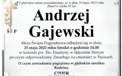 Żegnamy pana Andrzeja Gajewskiego