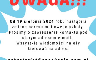 UWAGA! – ZMIANA DANYCH KONTAKTOWYCH