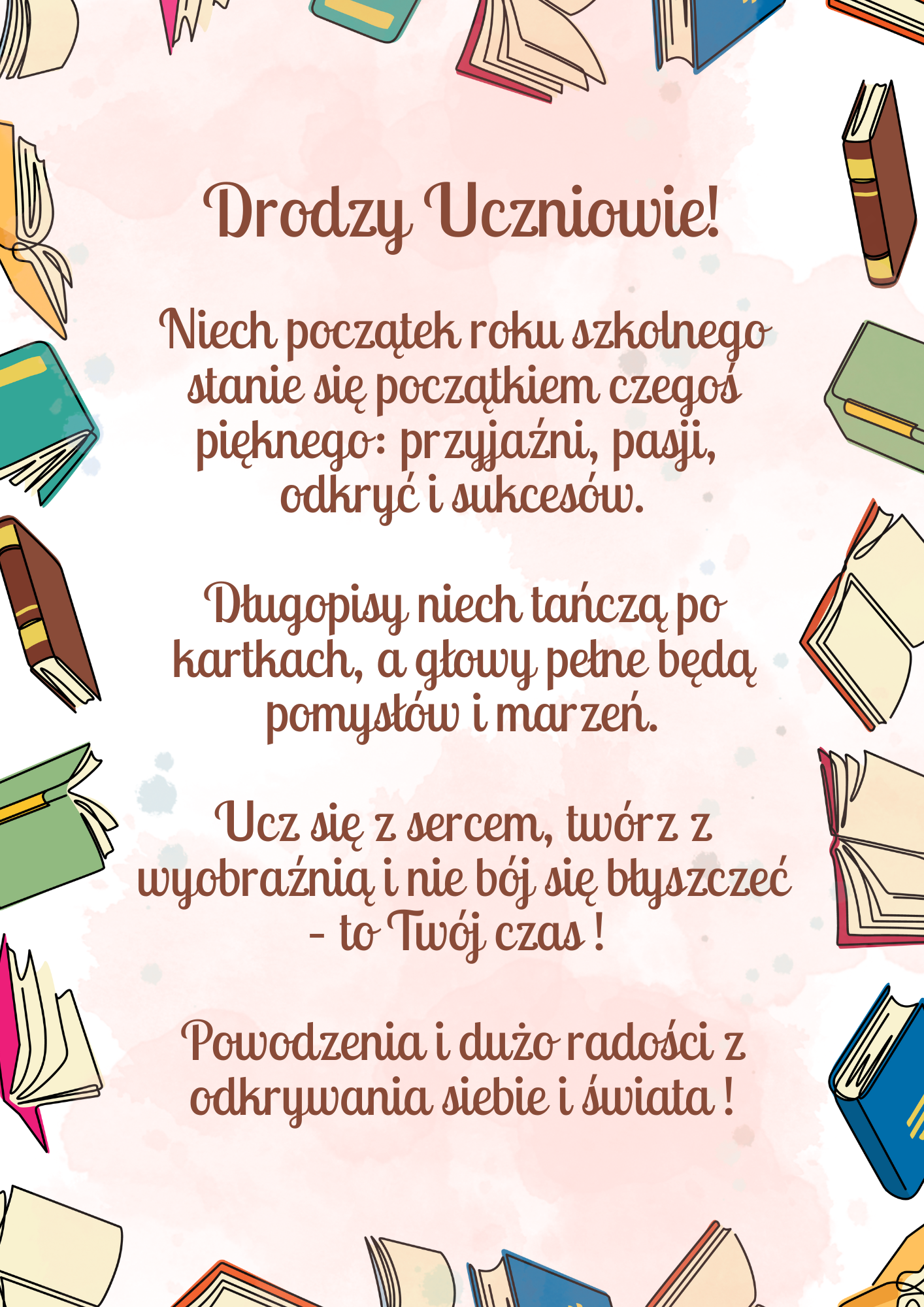 ŻYCZENIA NA NOWY ROK SZKOLNY :)
